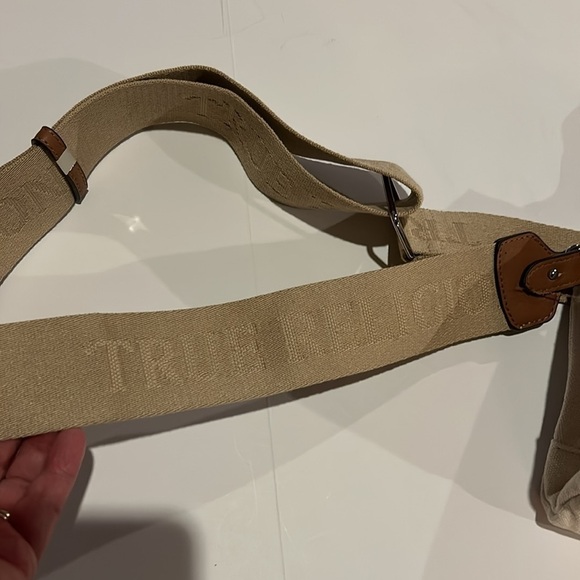 True Religion Canvas Mini Logo Crossbody Tote Bag - Picture 2 of 10